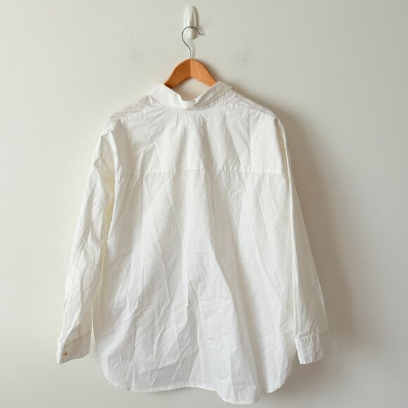 Aritzia Wilfred Free Relaxed Button Up Shirt White Size Small - Picture 6 of 9